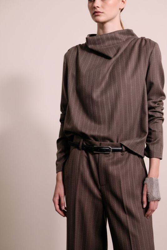 Beverly Structured Top Mole Stripe 