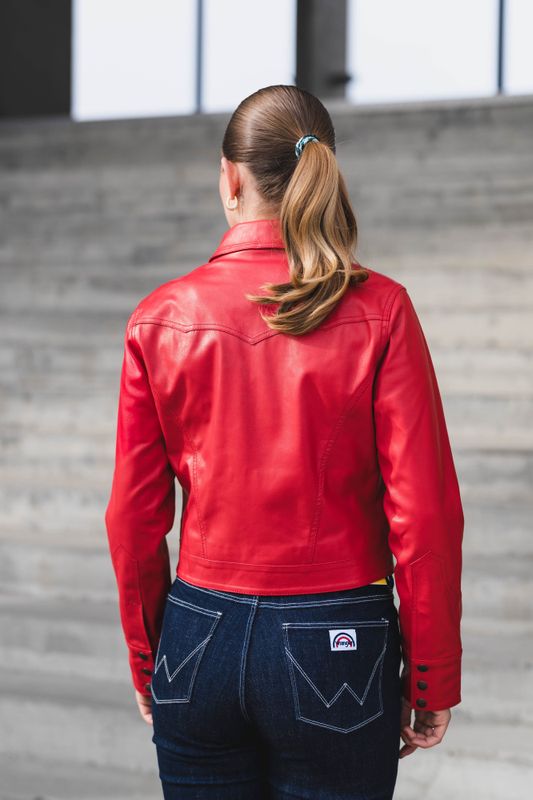 Slim Seamed Jacket Chili Pepper 