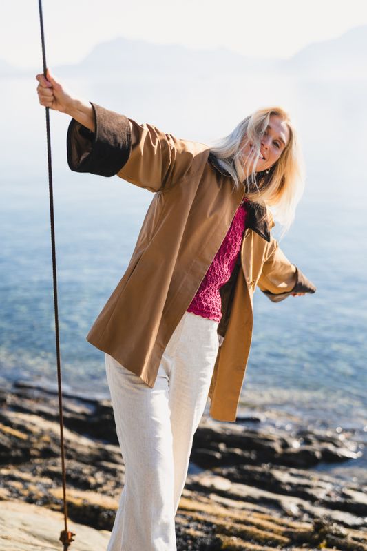 Heather Jacket Dark Camel 