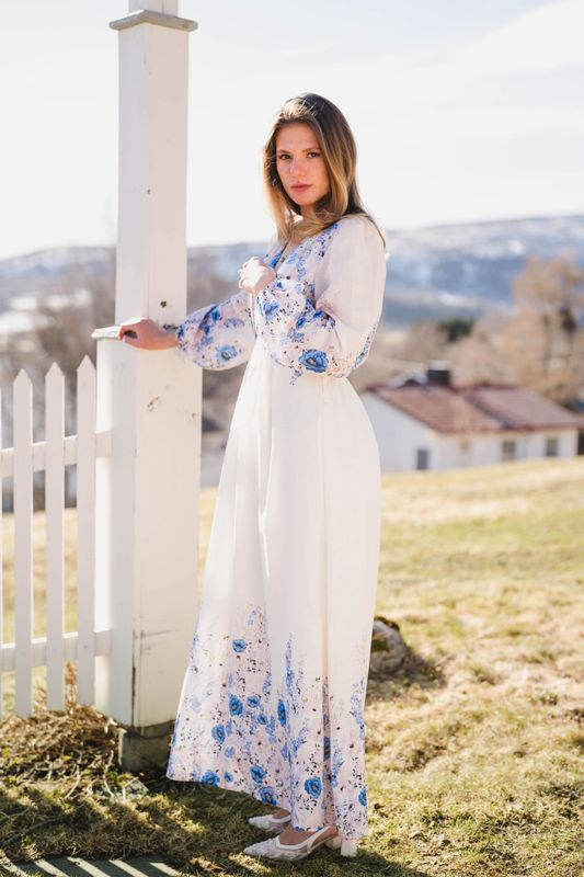 Silfi Flower Print Dress Blue 