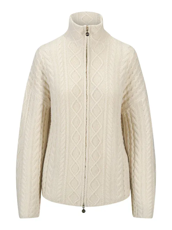 Bertine Merino Cardigan Cream 