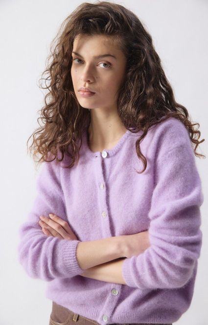 Hovedbilde Vitow Cardigan Lavender Melange 