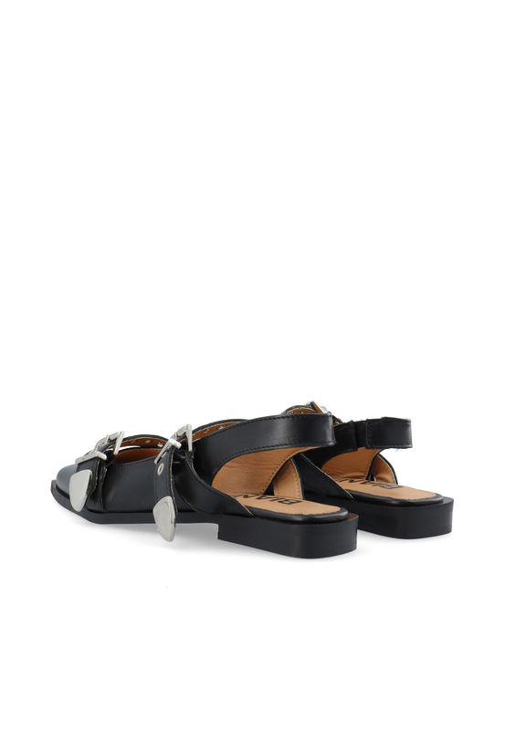 Victoria Slingback Buckle Smooth Leather Black 