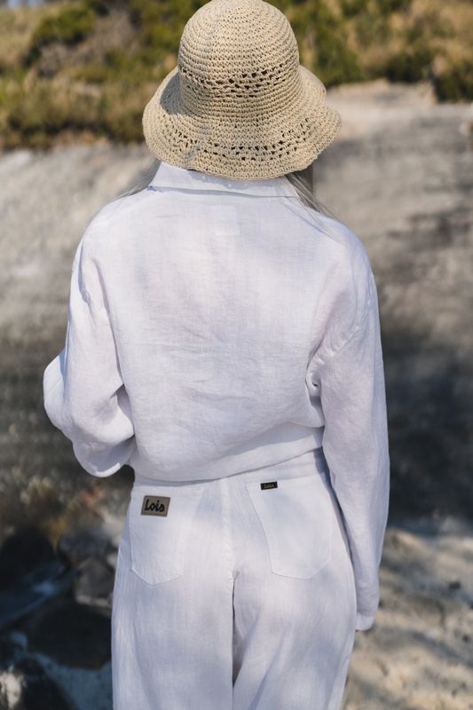 Pia Linen Shirt White 