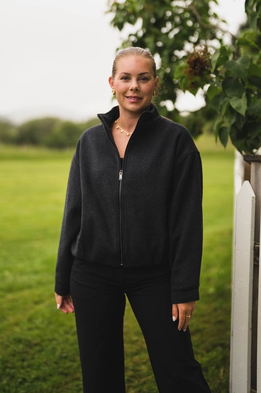 Florine Wool Bomber Jacket Antracit
