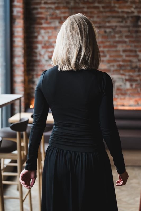 Jersey Turtleneck Black 