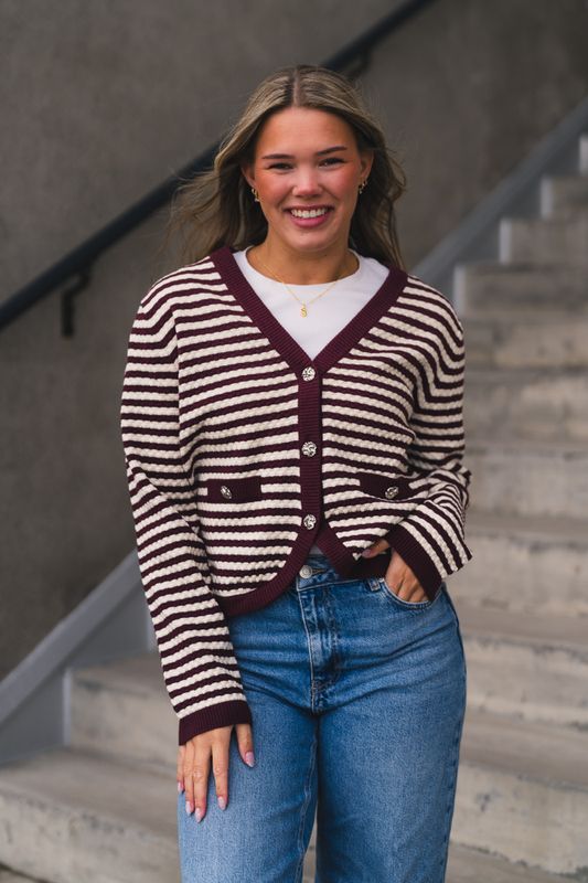 Migo LS Knit Cardigan Port Royale Birch 