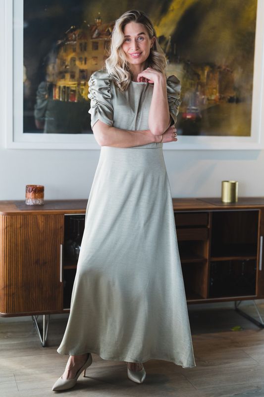 Benuti Solid Dress Light Green 