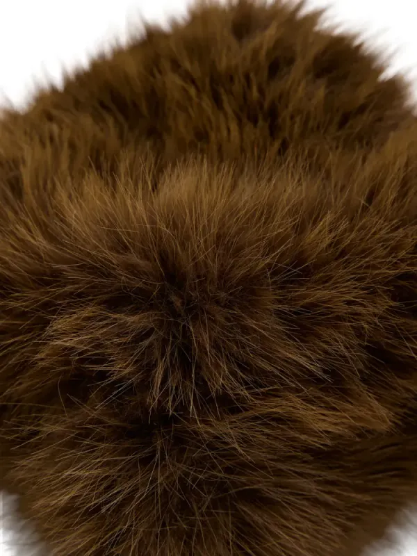 Miu Fake Fur Cuffs Brown 