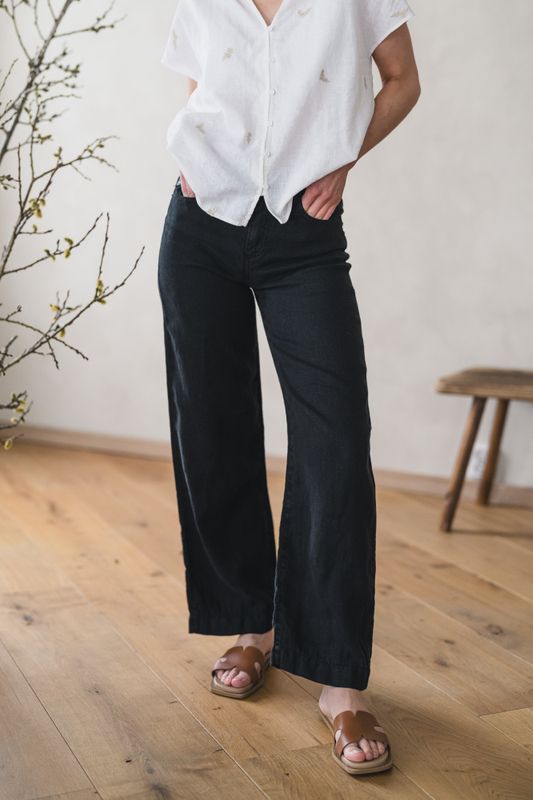 Culotte Linen Colour Black 