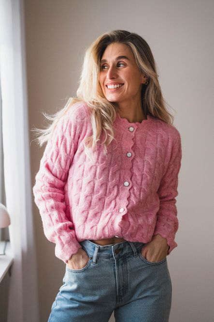 Hovedbilde Bubera LS Knit Cardigan Moonlite Mauve 