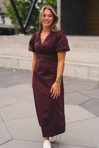 Hovedbilde Illana Poplin Dress Burgundy 