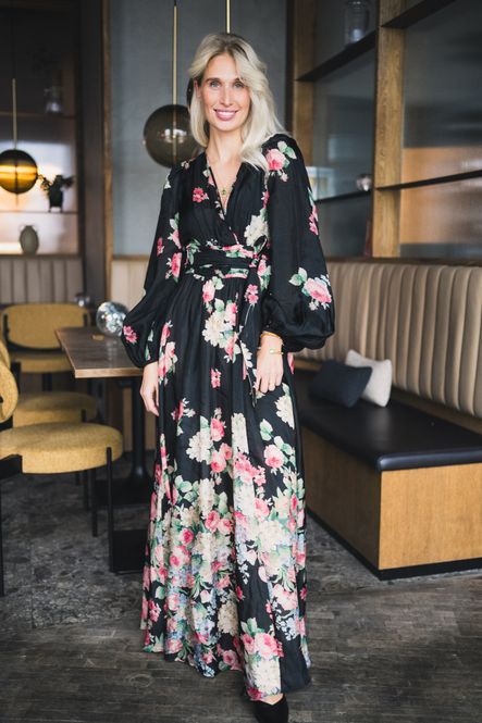 Hovedbilde Cupro Rouching Gown Flower Market 