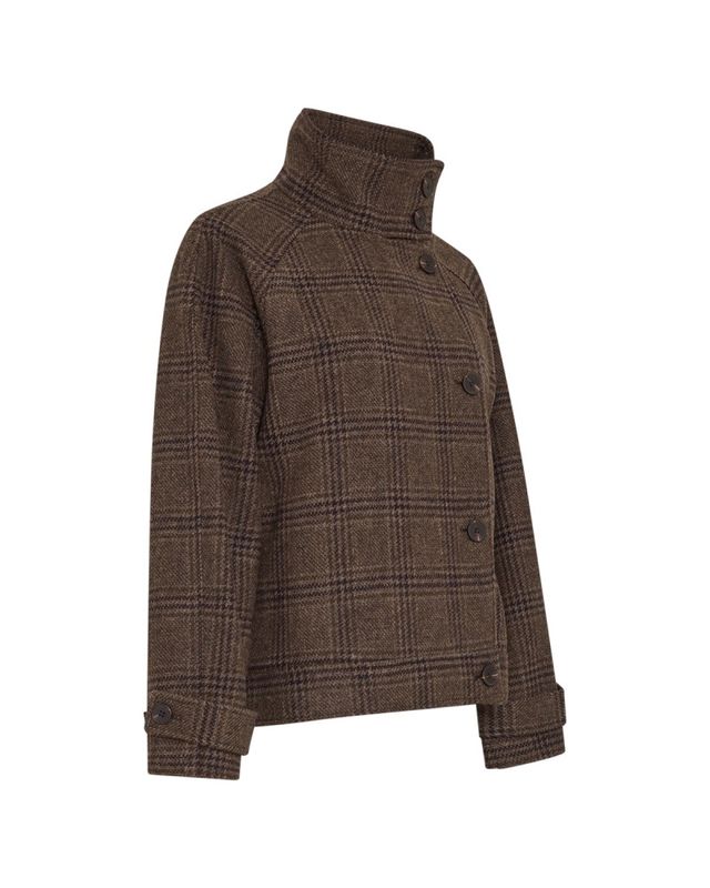 Pamela Amaranda Jacket Check Hot Fudge/Rubbe 