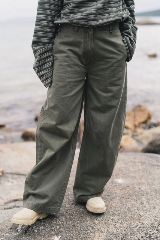 Ruby Barrel Trousers Dark Green 