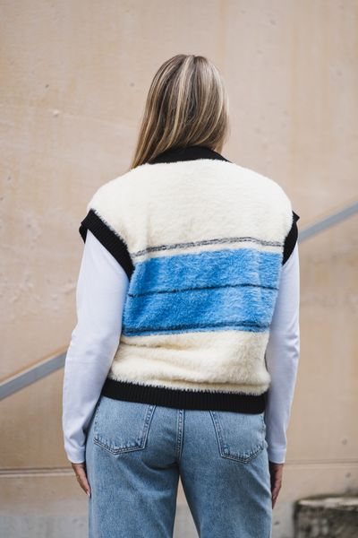 Hovedbilde Sky Knit Waistcoat Black/Blue 