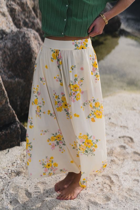 Irene HW Skirt Mimosa Flower 
