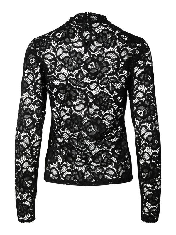 Lacey LS Lace Top Black 