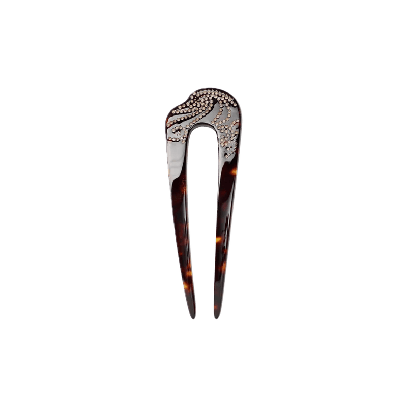 Madi French Hair Pin Dark Tortoise 