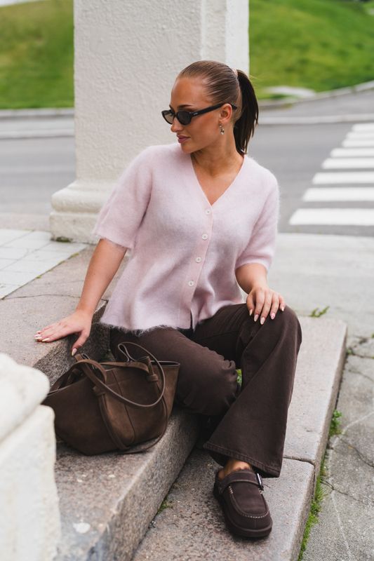 Tilde SS Mohair Blend Knit Cardigan Pale Lilac 