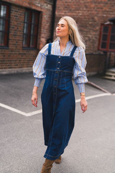 Hovedbilde Tyler Denim Long Dress Denim Blue 