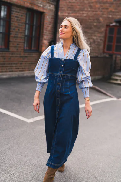 Hovedbilde Tyler Denim Long Dress Denim Blue 