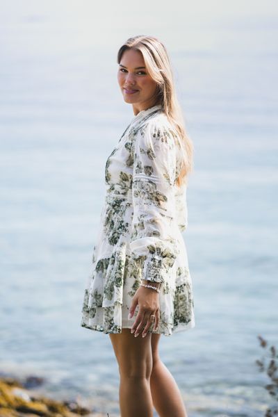 Hovedbilde Roberta Flower Flow Dress Sage Green 