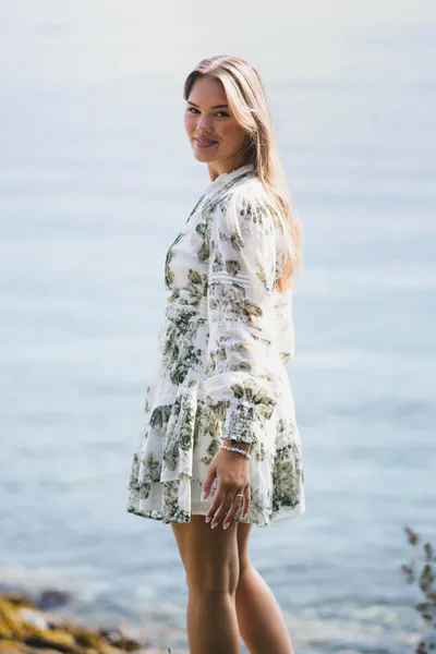 Hovedbilde Roberta Flower Flow Dress Sage Green 