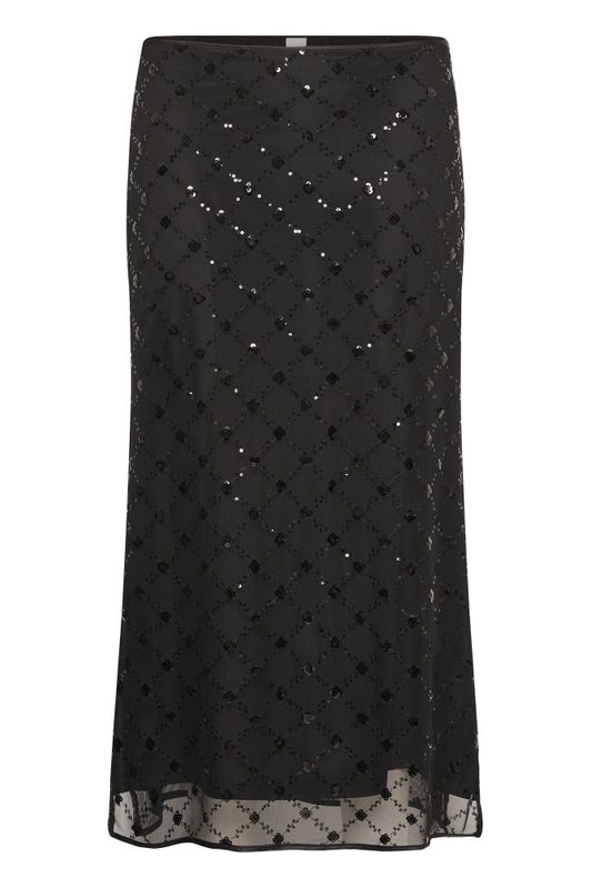 Vivika Skirt Black Placed Sequin 