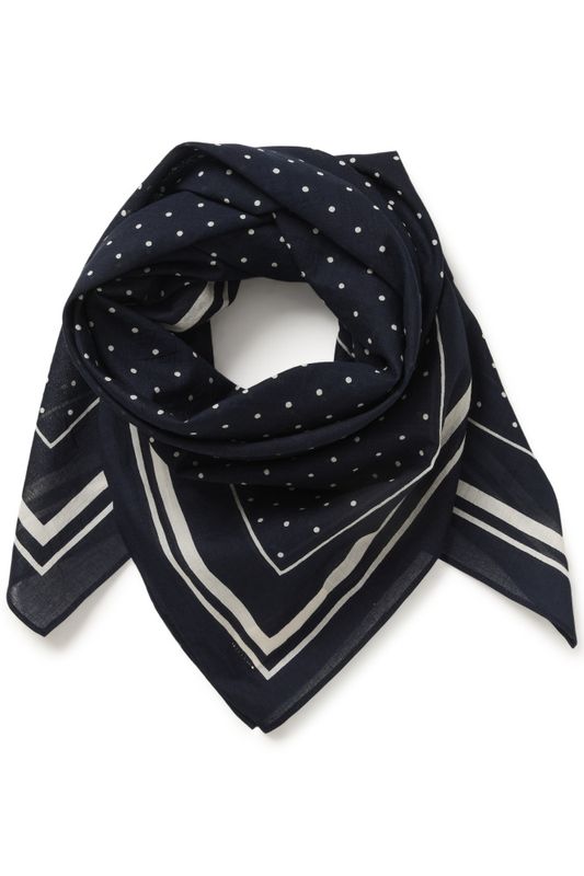 Phi Scarf Dark Navy Dot Print