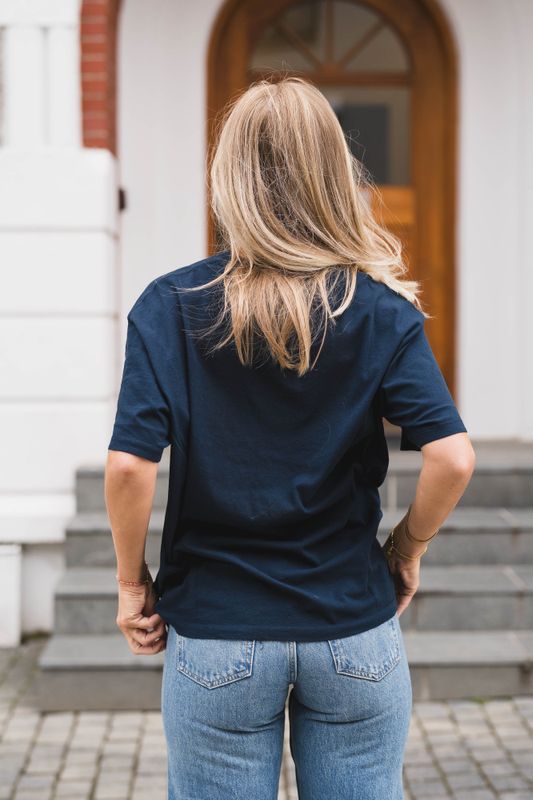 Cade Tee Melrose Stencil Navy 