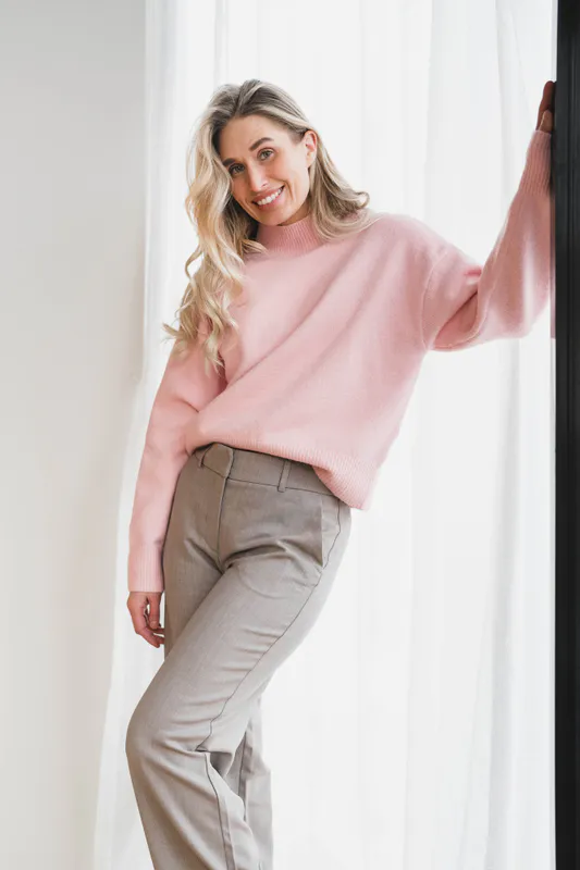 Paulina Knit Blouse Light Pink 
