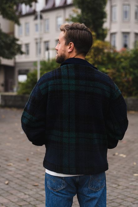 Hovedbilde Elix Fleece Overshirt Navy Check 