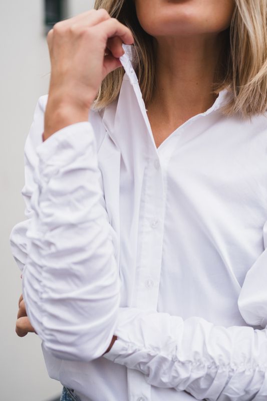 Sanna Puff Shirt White 