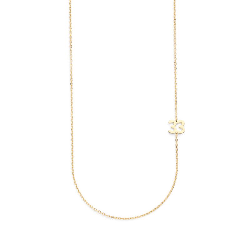 Big Number Necklace Gold - 40L - 33