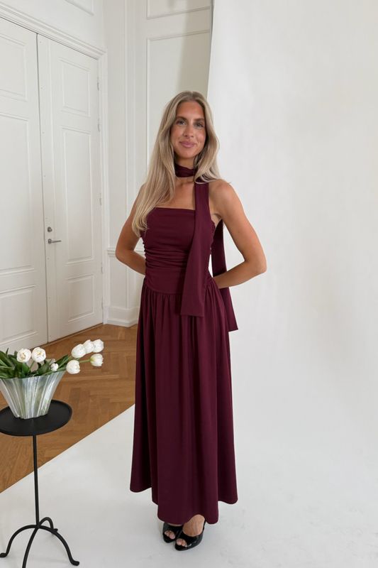 Astridic Long Dress Bordeaux