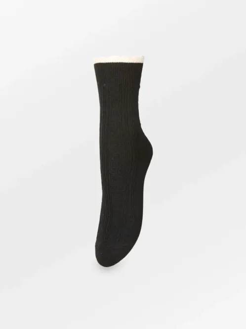 Hovedbilde Scallop Sock Black Melange 