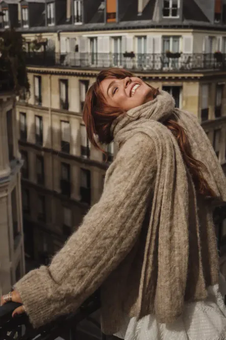 Hovedbilde Cozy Scarf Beige Melange 