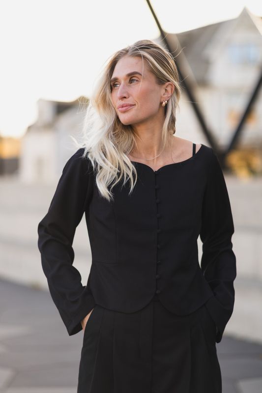 Salsa Structure Blouse Black 