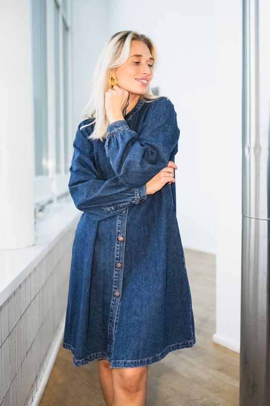 Elena Shirt Dress Mid Blue Wash 