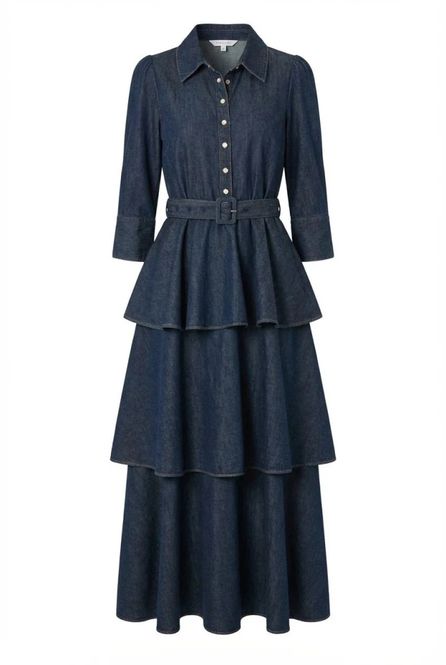 Hovedbilde Denim Flounce Dress French Blue 