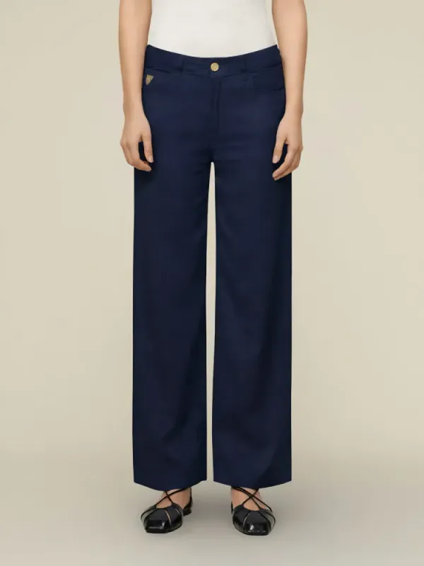 Culotte Linen Summer Navy 