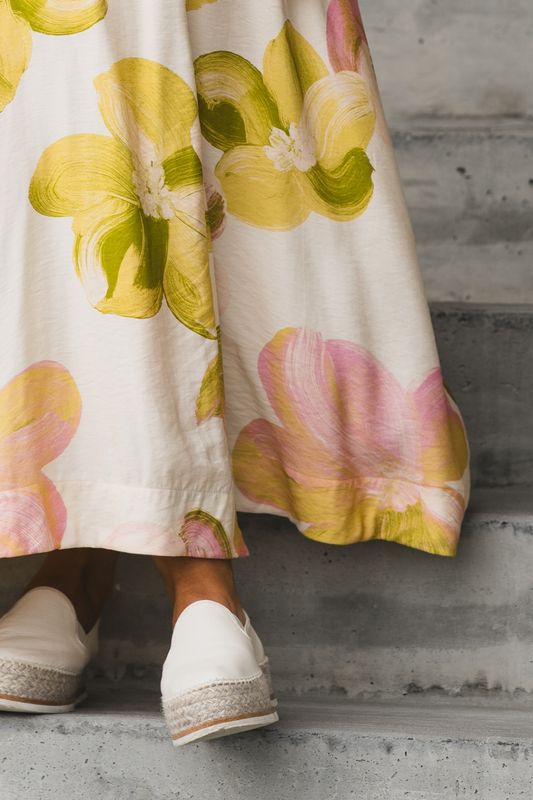 Marga 3/4 Wrap Long Dress Pristine Marga Aop 