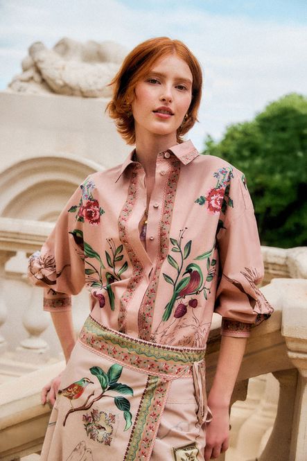 Hovedbilde Bird Potery Shirt Soft Pink 