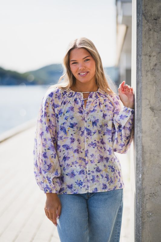 Tessa Print Blouse Yellow 