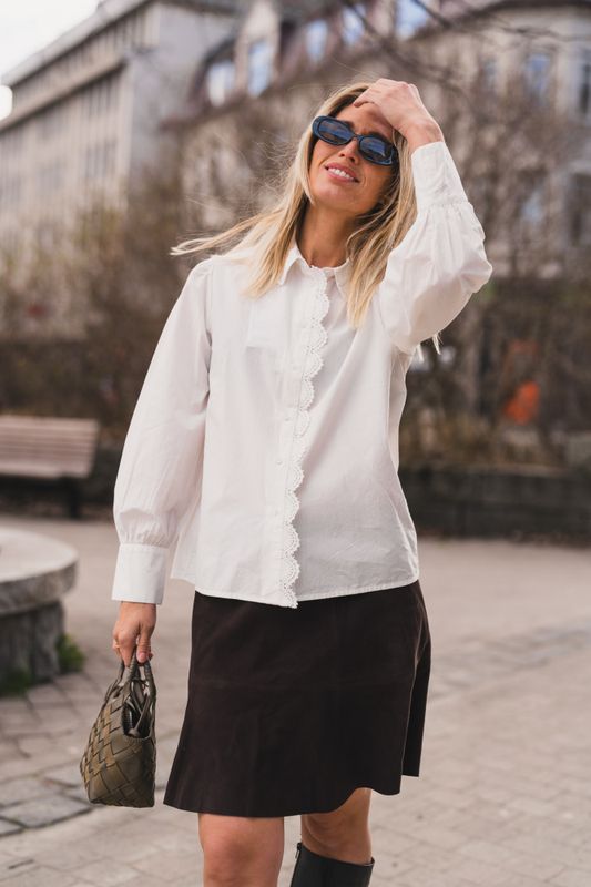 Ane LS Shirt Star White 