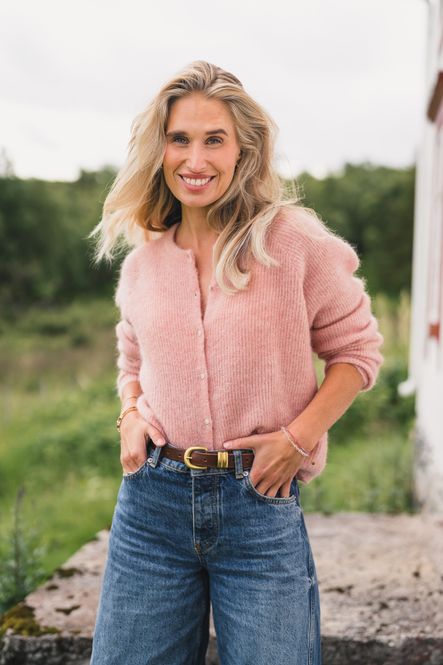 Hovedbilde Amalie Cardigan Misty Rose 