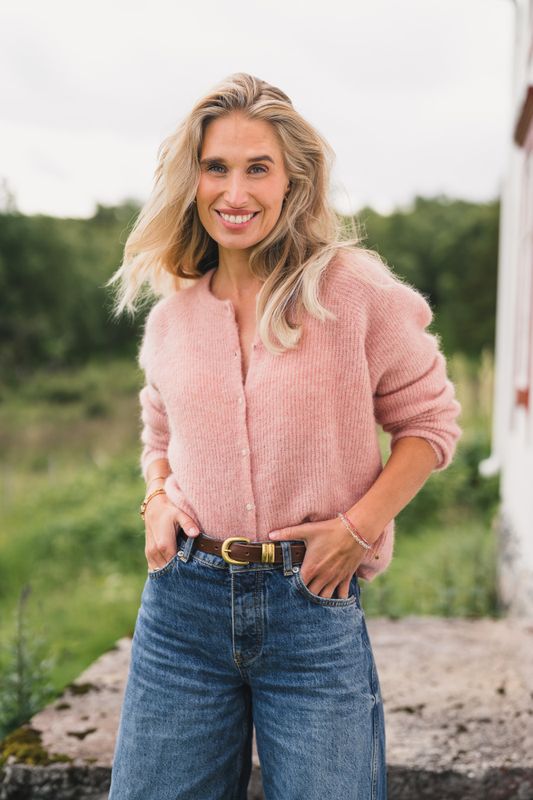 Amalie Cardigan Misty Rose 