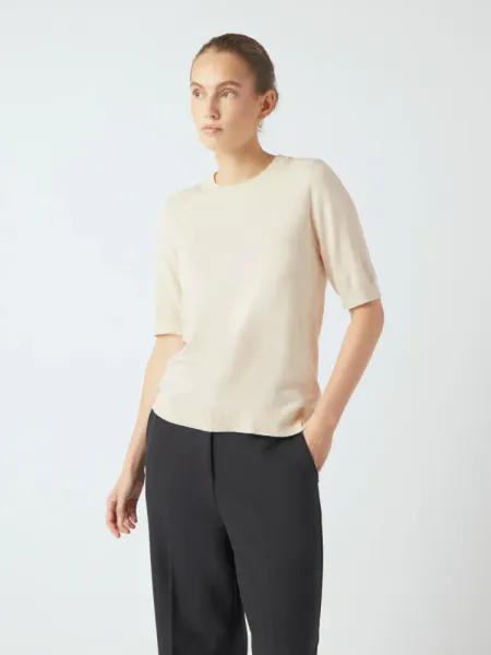 Hovedbilde Lena SS Knit Pullover Birch 
