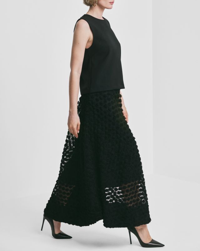 Decorated Maxi Skirt Black 